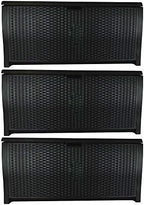 Suncast 99 Gallon Deck Garden Garage Home Wicker Resin Pool Box by Suncast