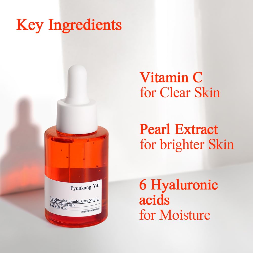 Pyunkang Yul PKY Radiance Vita Serum, 1 Fluid Ounce – Hydrating Serum for Dry Skin with Hyaluronic Acid, Niacinamide, Panthenol, Pearl Extract, 24-Hour Moisturizing and Elasticity Care, EWG Green