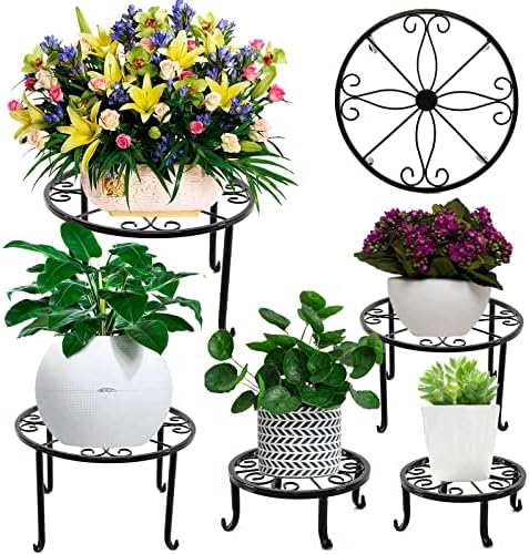 NSYOOMH 5 packs Rustproof Metal Plant Stands by NSYOOMH