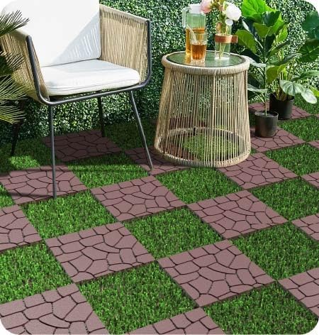 44 Pack Plastic Interlocking Decking Tiles, 12x12 Inch Waterproof Outdoor Floor - Image 7