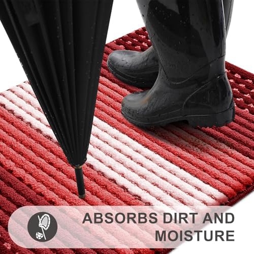 Kitinjoy Indoor Outdoor Door Mat, 59x24 Non-Slip Dirt Trapper Doormats - Image 2
