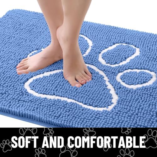 Smiry Dog Door Mat for Muddy Paws, Absorbent Non Slip Dirt Trapper - Image 4