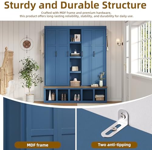 Merax Modern Farmhouse Hall Tree - Image 2