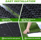 VANCASTLE Artificial Grass Tiles Interlocking Turf Squares Deck 9 Pack - Image 4