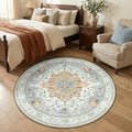 RELEANY Washable Area Rug, Round 4ft by RELEANY