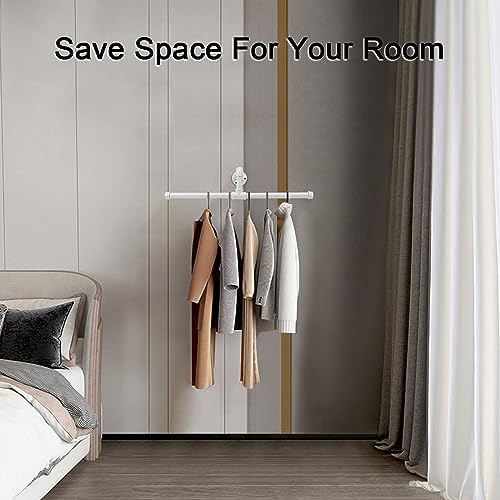 Industrial Pipe Clothes Rack Floating DIY Wall Mounted, Heavy Duty Rustic - Image 2