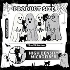 Halloween Bath Mat Spooky Ghost Rugs Washable Gothic Bathroom Floor Carpet - Image 3
