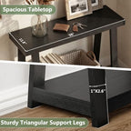 Black Console Table, 500lbs Heavy Duty Behind Couch Sofa Table, Hallway Entry - Image 6