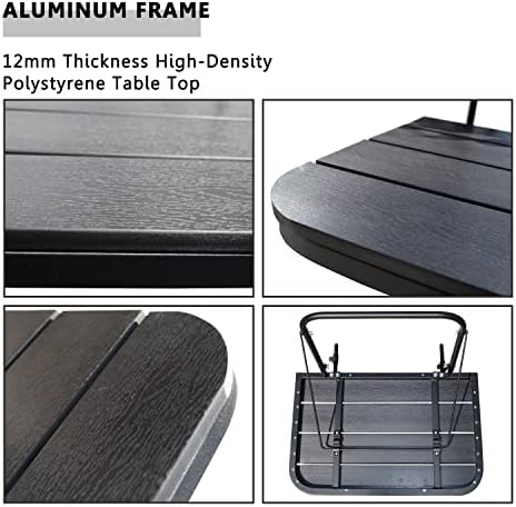 Balcony Railing Table Outdoor Hanging Folding Balcony Bar Table - Image 5