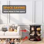 SpaceAid 3 Tier Rotating Shoe Rack Tower, Spinning Shoe Display Lazy Susan - Image 3