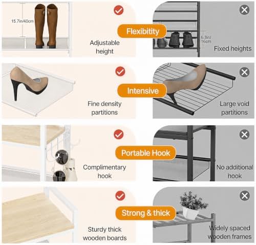 5 Tier Shoe Rack, Shoe Rack for Entryway - Image 5