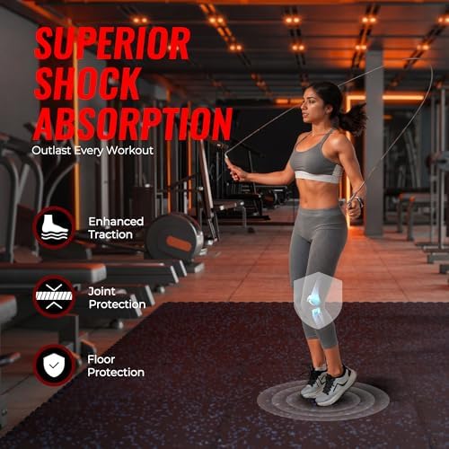 SUPERJARE 0.79'' Extra-Thick 48 Pcs 192 Sq Ft Exercise Equipment Mats - Image 4