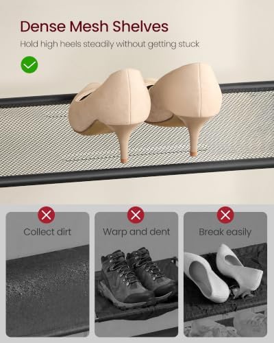 VASAGLE Shoe Rack with 7 Mesh Shelves and 1 Large Top - Image 6