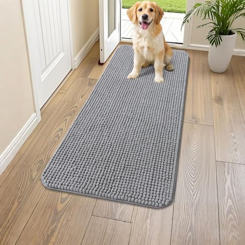 Smiry Dog Door Mat for Muddy Paws 47x24, Absorbent Low-Profile Doormats by Smiry