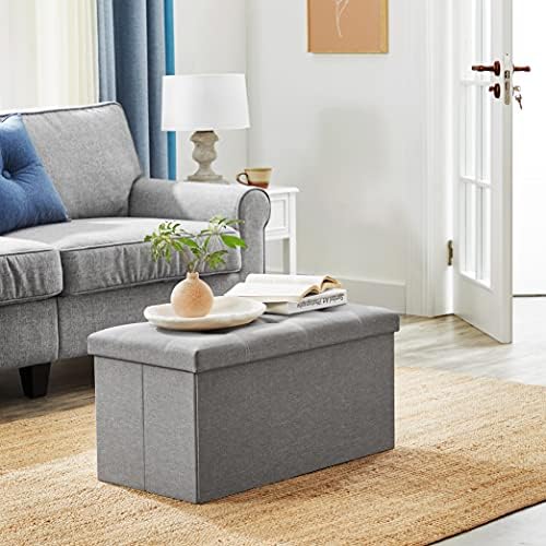 SONGMICS Ottoman Storage Bench, 21 Gal. Folding Chest, Holds 660 lb - Image 2