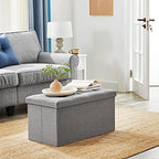 SONGMICS Ottoman Storage Bench, 21 Gal. Folding Chest, Holds 660 lb - Image 2