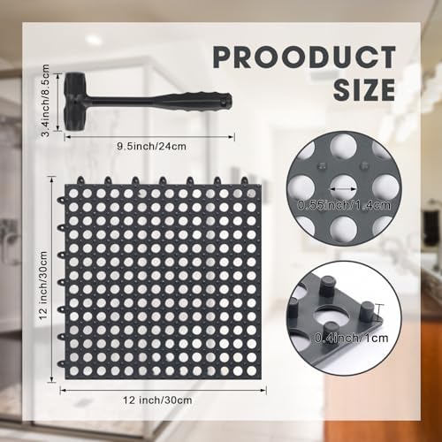 Drydiet 24 Pack Drainage Tiles Modular Interlocking Floor Tiles - Image 2