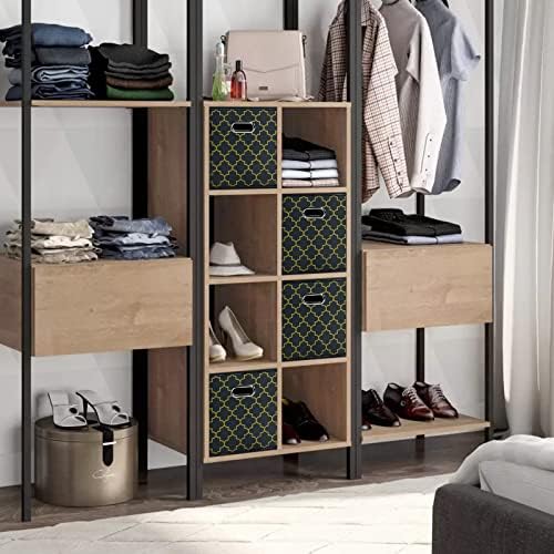Black Foldable Storage Cubes Bins, Fabric Storage Box Cubes Organizer Baskets - Image 4