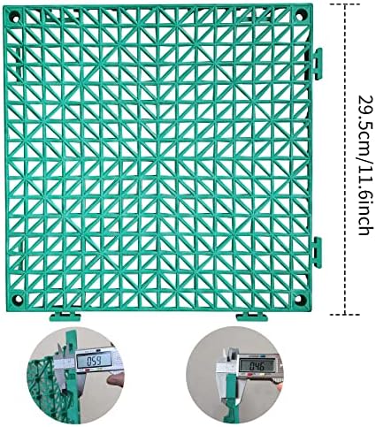 12 Pack Modular Interlocking Cushion 11.6" x 11.6" Rubber Mat Floor Tile Mats - Image 5