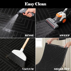 Front Door Mat Outside Entrance, 4x6ft Oversized Rubber Doormat, Large Low - Image 6
