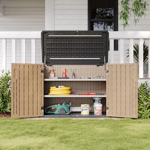 Aoxun Outdoor Storage Cabinet 35 Cu.Ft 2 Shelves by Aoxun