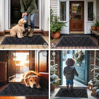 Smiry Front Door Mat Outside Entrance, Low Profile Rubber Doormat - Image 6