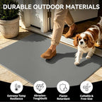 Welcome Door Mat Outside Non-Slip Durable Waterproof Grey 20"x31" - Image 4
