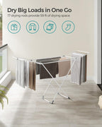 SONGMICS Clothes Drying Rack, Heavy Duty, 2 Gullwings - Image 3