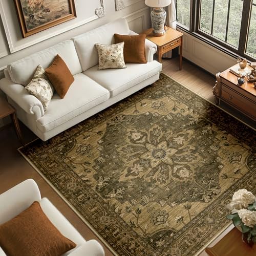 RELEANY Washable Area Rug, Square 6'x6' by RELEANY
