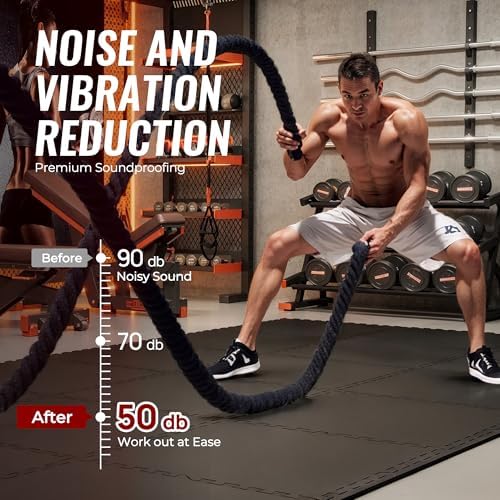 SUPERJARE 0.79'' Extra-Thick 18 Pcs 72 Sq Ft Exercise Equipment Mats - Image 4
