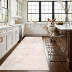 Washable 4x8 Hallway Area Rug: Abstract 8ft Water Resistant Soft Entry Kitchen - Image 4