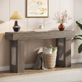 Tribesigns 63-Inch Long Console Table, Wooden Rectangular Sofa Table Behind The by Tribesigns