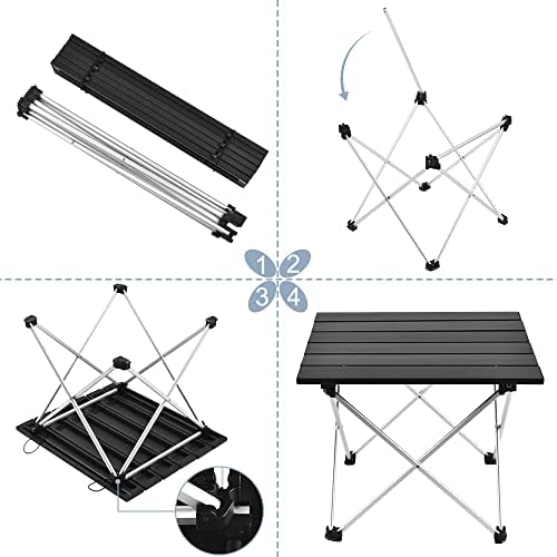 Grope Portable Camping Table, Aluminum Folding Beach Table - Image 5