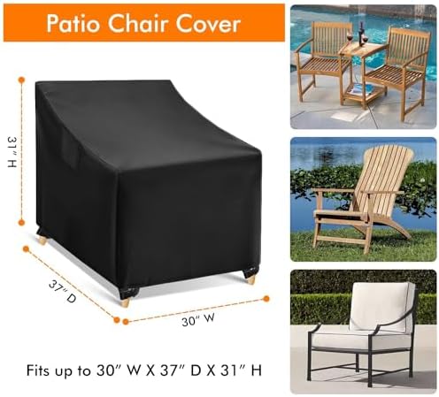 WLEAFJ Outdoor Chair Covers Waterproof, 2 Pack - Image 2