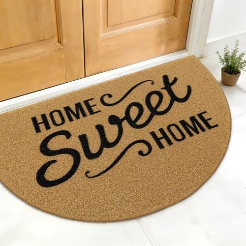 OLANLY Half Circle Door Mat 30x17, Low Profile Doormat - Image 2