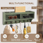 Key Holder Wall Mount with Mail Organizer, 6 Hooks & Shelf - Image 3