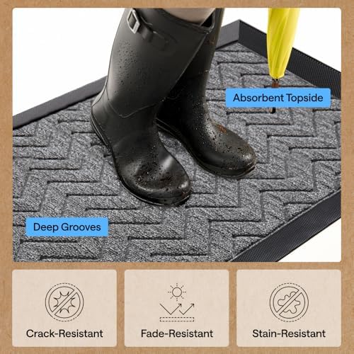 GORILLA GRIP WeatherMAX Door Mat, Indoor Outdoor Use - Image 6