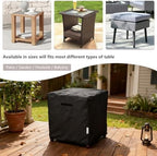 Patio Ottoman Cover, 32W x 32D x 18H inch, Waterproof Square Patio Small Side - Image 4