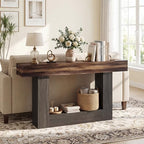 GIANTEX 63" Farmhouse Console Table, 2-Tier Narrow Entryway Table - Image 5