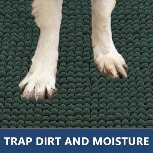 Smiry Dog Door Mat for Muddy Paws 48x30, Absorbent Low-Profile Doormats - Image 4