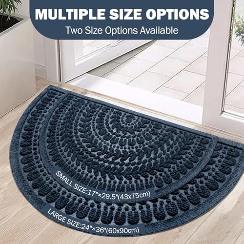 RORA Half Circle Door Mat Front Door Mat Outside Entrance Welcome Mat 24x36 - Image 5