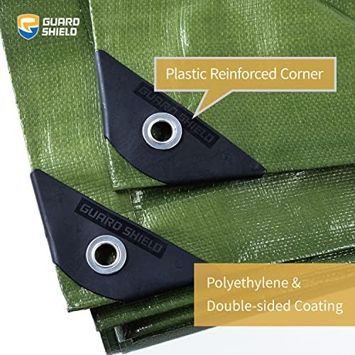 GUARD SHIELD Heavy Duty Tarp 16x20 Feet Green Multi Purpose Thick Waterproof - Image 2