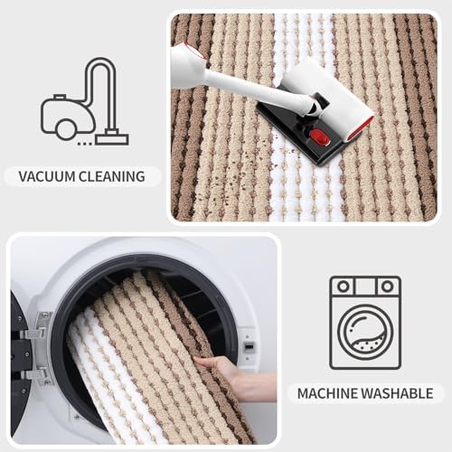 Kitinjoy Indoor Outdoor Door Mat, 59x36 Non-Slip Dirt Trapper Doormats - Image 5