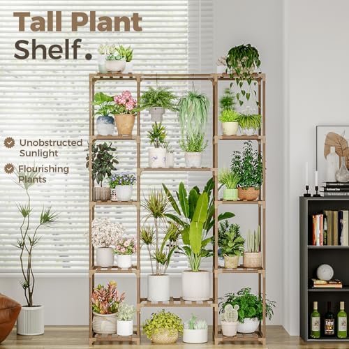 Bamworld 62.2'' Tall Plant Stand Indoor Large Plant Shelf - Image 2