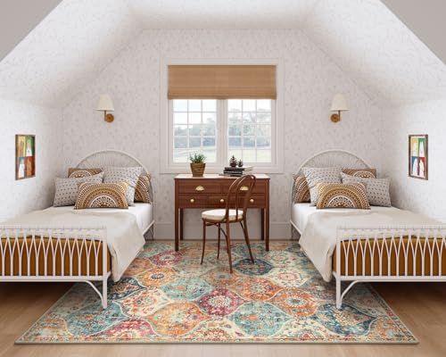 Lahome Moroccan 5x8 Area Rug, Washable Rugs - Image 4