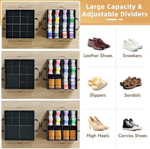 Large Reinforced 2 Pack Shoe Organizer - Image 2