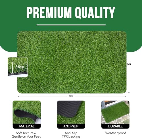 MAYSHINE Fake Grass for Dogs, Artificial Turf Grass Indoor Outdoor, Mat for - Image 3