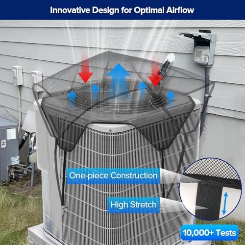AC Cover for Outside Unit, All-Season Mesh Air Conditioner Cover - Image 4