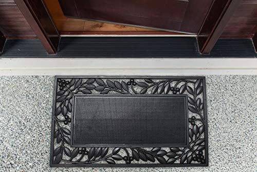 DII Rubber Doormats Collection All Weather, Leaf Border - Image 5
