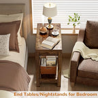 Besiost Farmhouse End Table, Slim End Table - Image 7